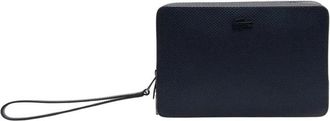 Lacoste Chantaco leren etui - Heren - Tassen - Zwart - ONE Size - Leer - Tassen