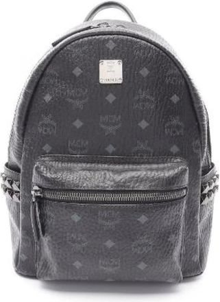 MCM Pre-owned Backpacks, female, Black, Size: ONE SIZE Pre-owned Canvas backpacks
