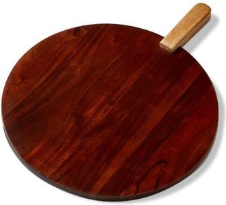 Tag Verge Round Board Natural Mango Wood Everyday Serving Tray in Black at Nordstrom