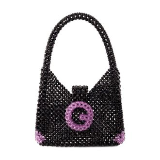 Germanier Perlen Hobo Bag Germanier Perlen schwarz