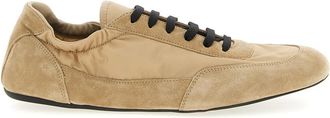 Prada Beige Suede Collapse Sneakers