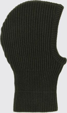 Maison Margiela Balaclava in maglia di lana a coste con patch logo