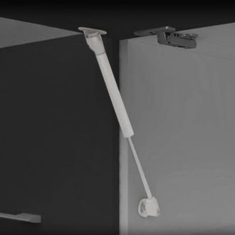 Emuca Emuca - Lote De 10 Pistones Para Puertas Elevables H, 11kg, Recorrido 100mm, Con Enganches, Acero Y Pl&aacute;stico, Gris Metalizado