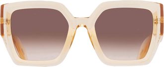 Just Cavalli Brown Gradient Square Ladies Sunglasses SJC149 0C61 53