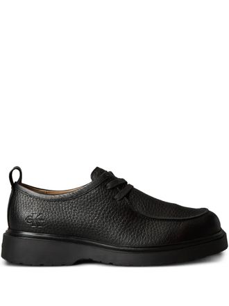 Calvin Klein pebbled-leather lug-sole derby shoes - men - Calf Leather/Calf Leather/Rubber - 44 - Black