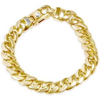 Pompeii3 Mens Cuban Link 14k Gold (62gram) or Platinum (101gram) 10.5mm Bracelet 8.5