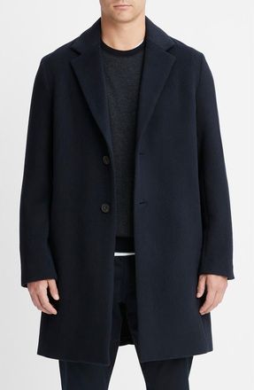 Vince Classic Wool Blend Coat in Coastal at Nordstrom, Size Xx-Large