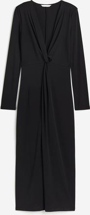 H&M Kleid mit Twist-Detail - Schwarz