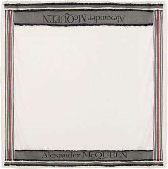 Alexander McQueen Herringbone Logo Scarf