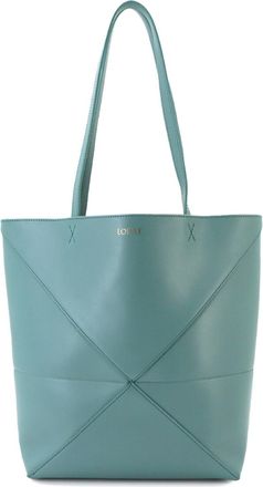 Loewe Blue Leather Handbag Tote Bag (Pre-Owned)