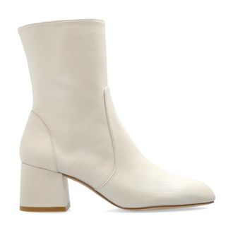 Stuart Weitzman Heeled Boots, female, Beige, Size: 7 1/2 US Heeled ankle boots Essentialist