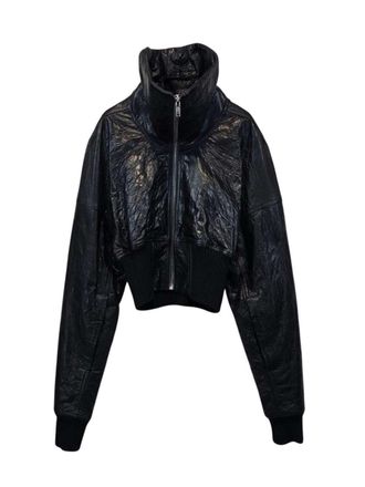 Rick Owens Giubbotto bomber in pelle imbottito di Rick Owens Dracuflight corto
