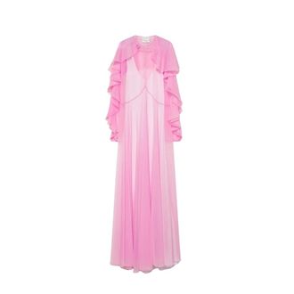 Forte_Forte Dames, Jurken, Roze, Maat: M Chiffon