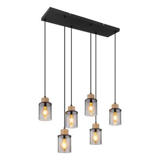 Globo Lighting L&aacute;mpara Colgante - Reid - Negro - Vidrio - Gran L&aacute;mpara - Globo