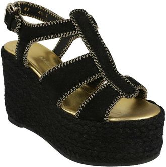 Ferragamo Renee Leather Wedge Espadrille