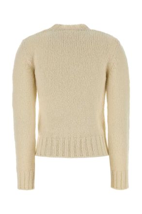 A.P.C. Womens Ivory Wool Court Sweater Blanccasse Laine Vierge Maglieria