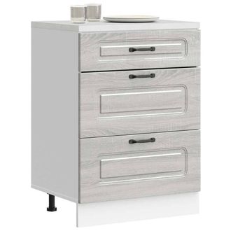 Berkfield Home Kitchen Base Cabinet Kalmar Grey Sonoma Engineered Wood