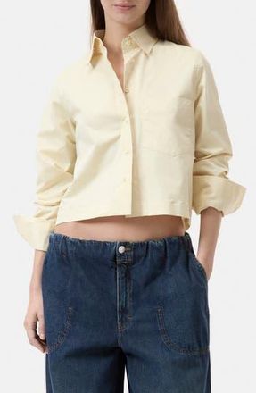 Closed Cotton Crop Button-Up Shirt in Vanilla Beige at Nordstrom Rack, Size X-Small Regular