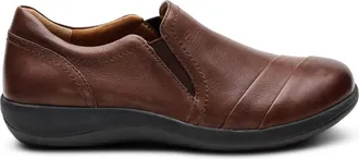Aetrex Womens Helena Arch Support Slip On Shoes In Brown