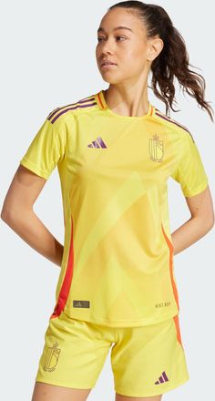adidas adidas Performance Belgium 25 (WoMens Team) Away Authentic Jersey - Yellow - Size X-Large