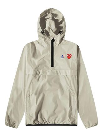 Comme Des Gar&ccedil;ons x K-Way half-zip hooded jacket - unisex - Nylon - L - Neutrals