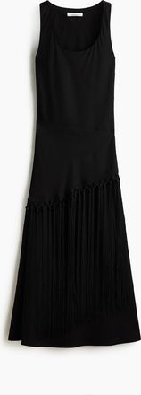 H&M Kleid aus Leinengemisch mit Schaldetail - Schwarz