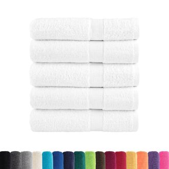 Berkfield Home Premium Shower Towels SOLUND 25pcs White 70x140cm 600gsm