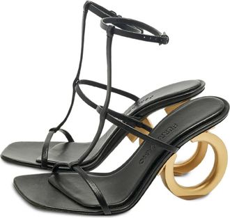 Ferragamo Sandali Elina con logo - Nero
