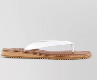 Miu Miu logo rubber thong sandals notched sole