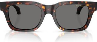 Versace 52mm Polarized Square Sunglasses in Havana /Dark Grey Polar at Nordstrom