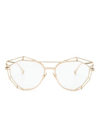 Cazal 5004 bril met geometrisch montuur - Goud