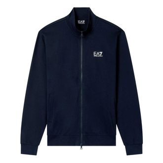 Emporio Armani Full Zip Core Identity Sweatshirt - male - Emporio Armani EA7 - Training Jackets - Blue - XL - Sport