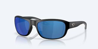 Costa Unisex Clipperton Polarized Sunglasses In Matte Black Blue Mirror