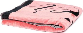 Jean Paul Gaultier Strandlaken met logo intarsia - Roze