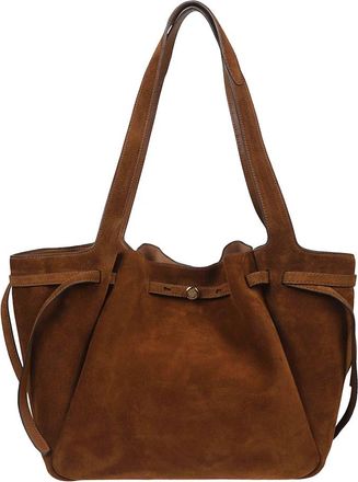 Tory Burch Romy Su&egrave;de Tote Bag - Dames - Shoppers - Bruin - ONE Size - Su&egrave;de - Tassen