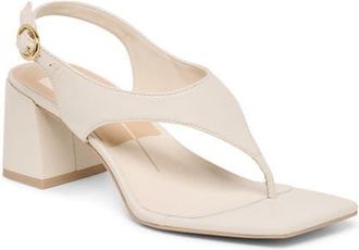 Dolce Vita Yves Block Heel Sandal in Ivory Leather at Nordstrom, Size 6.5