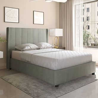 Seconique Amelia Plus 46 Double Storage Bed in Dark Grey
