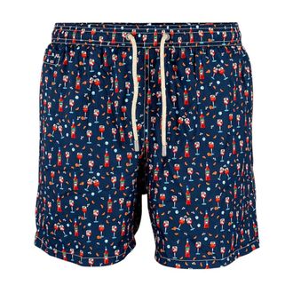 MC2 Saint Barth Beachwear, male, Blue, Size: 2XL Lighting Micro Fantasy Swim Shorts