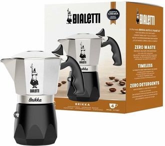 Bialetti Caffettiera Italiana Bialetti BRIKKA Alluminio 4 Tazze