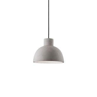 Netlighting Oil 1 Light Dome Ceiling Pendant Cement Grey E27