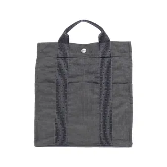 Herm&egrave;s Black Canvas Backpack (Pre-Owned)