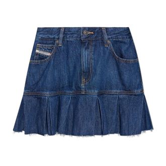 Diesel Denim Skirts, female, Blue, Size: W25 De-Reen Denim Skirt