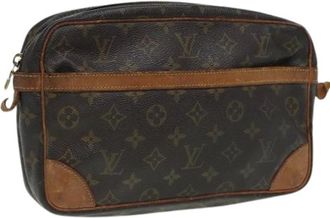 Louis Vuitton Pre-owned Clutches, female, Brown, Size: ONE SIZE Pre-owned Canvas clutches