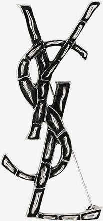 Saint Laurent Brosche in Kroko-Textur Opyum