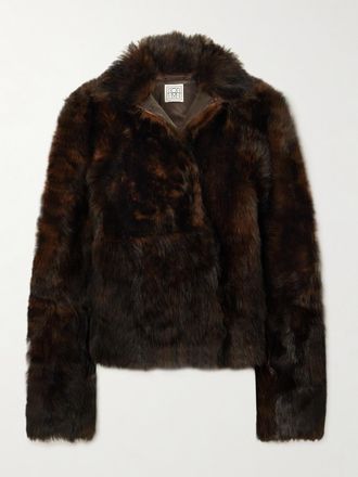 Toteme Giacca In Shearling - Marrone