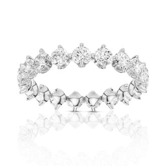 Vir Jewels 2 cttw Lab Grown Diamond Eternity Ring Wedding Band in 14K White Gold For Women
