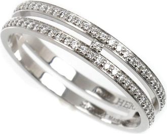 Herm&egrave;s White Gold (18K) Band Ring (Pre-Owned)