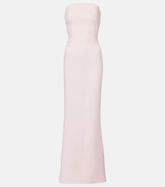 SAFiYAA Sofie embellished crêpe bustier gown
