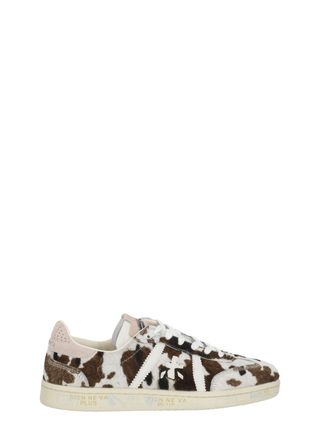 Premiata Ivory Bonnied 8577 Cowhide Design Leather Low-Top Sneakers