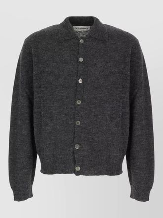 Our Legacy stretch alpaca blend collared cardigan knit